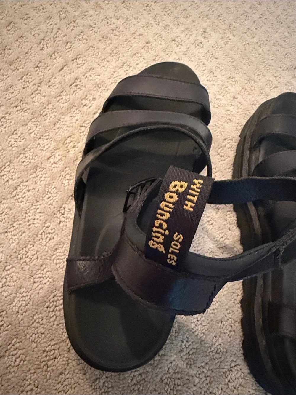 Dr. Martens Blaire Leather Strappy Platform Sandals size 9